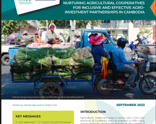 Policy Brief 13 (2023) Nurturing agricultural cooperatives for inclusive and effective agro-investment partnerships in Cambodia