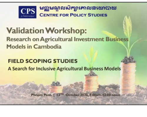 PPT Slide 01 (2020 10) Research on Agricultural Investment Business Models in Cambodia EN