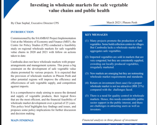 Policy Brief 09 (2023) Investing in wholesale markets for safe vegetable value chains and public health_EN